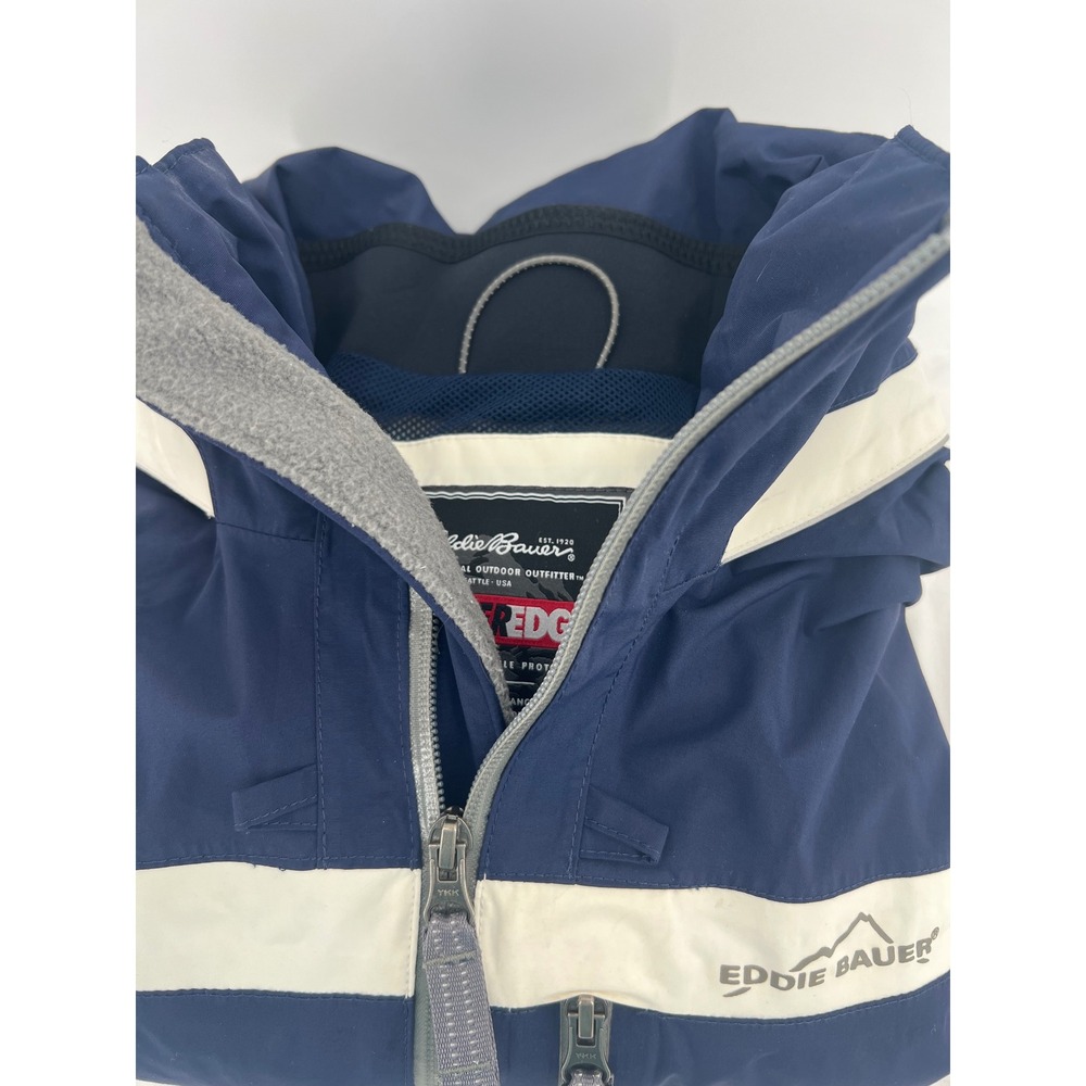 Eddie Bauer Weather Edge Waterproof Breathable Mens‎ Jacket Navy Size M - Picture 14 of 16